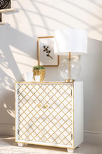 Load image into Gallery viewer, Belinda 2-door Accent Cabinet White and Gold
