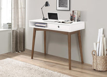 Load image into Gallery viewer, Bradenton 1-drawer Writing Desk White and Walnut
