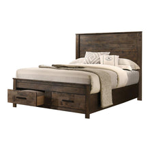 Load image into Gallery viewer, Woodmont Eastern King &amp; Queen Storage Bed Rustic Golden Brown
