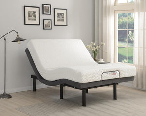 Negan Eastern King Adjustable Bed Base Grey and Black