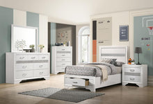 Load image into Gallery viewer, Miranda Full &amp; Twin Storage Bed White
