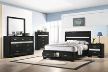 Load image into Gallery viewer, Miranda Full &amp; Twin Storage Bed Black
