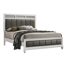 Load image into Gallery viewer, Barzini California King, E.King, &amp; Queen Upholstered Panel Bed White
