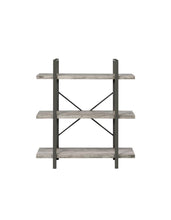 Load image into Gallery viewer, Cole 3-Shelf Bookcase Grey Driftwood and Gunmetal
