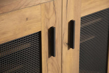 Load image into Gallery viewer, Bristol Metal Mesh Door Accent Cabinet Golden Oak
