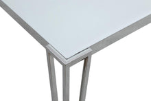 Load image into Gallery viewer, Pauline Rectangular Dining Table with Metal Leg White and Chrome
