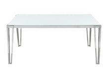 Load image into Gallery viewer, Pauline Rectangular Dining Table with Metal Leg White and Chrome
