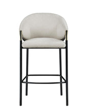 Load image into Gallery viewer, Chadwick Sloped Arm Bar Stools Beige and Glossy Black (Set of 2)
