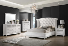 Load image into Gallery viewer, Barzini Eastern King Wingback Tufted Bed White
