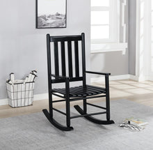 Load image into Gallery viewer, Annie Slat Back Wooden Rocking Chair Black
