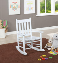 Load image into Gallery viewer, Annie Slat Back Youth Rocking Chair White
