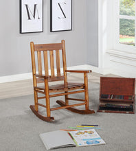 Load image into Gallery viewer, Annie Slat Back Youth Rocking Chair Golden Brown
