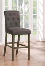 Load image into Gallery viewer, Balboa Tufted Back Bar Stools Grey and Rustic Brown (Set of 2)
