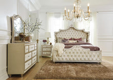 Load image into Gallery viewer, Antonella Upholstered Tufted Queen Bed Ivory and Camel
