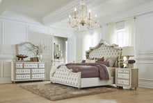 Load image into Gallery viewer, Antonella Upholstered Tufted California King Bed Ivory and Camel
