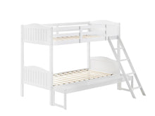 Load image into Gallery viewer, Arlo Twin Over Full Bunk Bed with Ladder White
