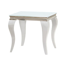 Load image into Gallery viewer, Luna Square End Table White and Chrome
