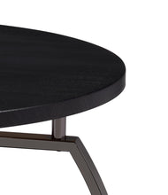 Load image into Gallery viewer, Dacre Round Coffee Table Dark Grey and Black Nickel

