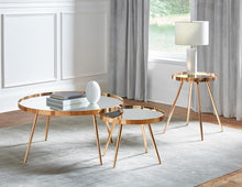 Load image into Gallery viewer, Kaelyn 2-piece Mirror Top Nesting Coffee Table Mirror and Gold
