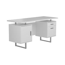 Load image into Gallery viewer, Lawtey Floating Top Office Desk Weathered Grey
