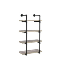 Load image into Gallery viewer, Elmcrest 24-inch Wall Shelf Black and Grey Driftwood
