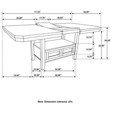 Load image into Gallery viewer, Prentiss Rectangular Counter Height Table with Butterfly Leaf Cappuccino
