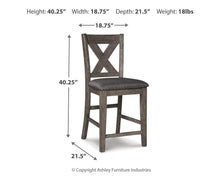 Load image into Gallery viewer, Caitbrook Counter Height Upholstered Bar Stool
