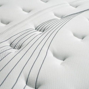 AFTON White/Gray 12" Euro Box Pocket Coil, Cal.King, E king, Full, & Queen