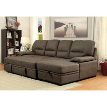 Load image into Gallery viewer, ALCESTER Brown &amp; Gray Sectional w/ Sleeper, Ash
