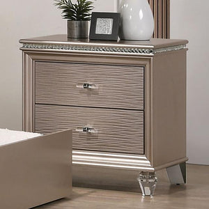 ALLIE Night Stand Beige & Rose Gold