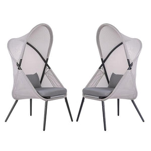 Alverta Foldable Chair Grey & Black (2/Ctn)