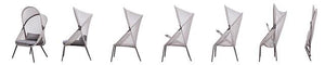 Alverta Foldable Chair Grey & Black (2/Ctn)