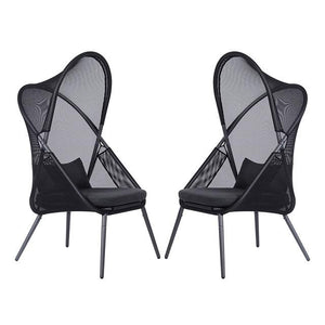 Alverta Foldable Chair Grey & Black (2/Ctn)