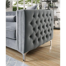 Load image into Gallery viewer, Amie Glam Gray &amp; Black Sectional w/Storage
