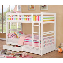 Load image into Gallery viewer, California Iv Black, Walnut, Gray, &amp; White Twin/Twin Bunk Bed
