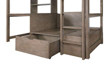 Load image into Gallery viewer, CALLISTUS Twin Workstation Loft Bed, White &amp; Gray
