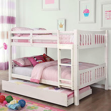 Load image into Gallery viewer, Cameron Dark Walnut, White &amp; Gray Full/Full Bunk Bed
