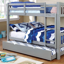 Load image into Gallery viewer, Cameron Dark Walnut, White &amp; Gray Full/Full Bunk Bed
