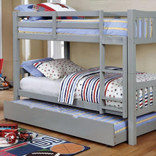 Load image into Gallery viewer, Cameron Dark Walnut, White &amp; Gray Full/Full Bunk Bed
