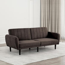 Load image into Gallery viewer, Aristide Futon Sofa Grey &amp; Brown
