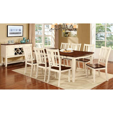 Load image into Gallery viewer, DOVER Vintage White/Cherry Dining Table w/ 18&quot; Leaf
