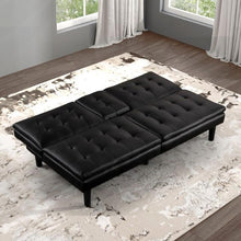 Load image into Gallery viewer, Eidsberg Futon Sofa Bed Orange, Grey, Brown, &amp; Black
