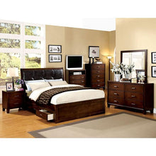 Load image into Gallery viewer, Enrico Full Queen Bed Brown, Black, &amp; Cherry

