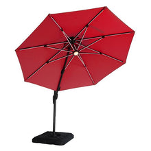 Load image into Gallery viewer, Xico 8 Ft Square Umbrella w/ Double Top w/ LED Light + 37" Large Base
