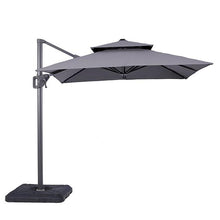 Load image into Gallery viewer, Fida 8 Ft Square Umbrella w/ Double Top + 37&quot; Large Base
