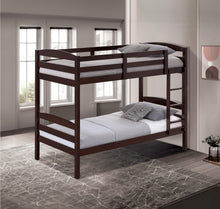 Load image into Gallery viewer, Finsbury Twin Twin Bunk Bed Espresso, Grey &amp; White
