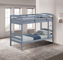 Load image into Gallery viewer, Finsbury Twin Twin Bunk Bed Espresso, Grey &amp; White
