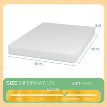 Load image into Gallery viewer, Forsythia 8&quot; Queen Green Tea Gel Memory Foam
