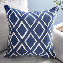 Load image into Gallery viewer, Giovanni Beige/Blue Sofa
