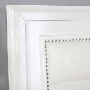Golva E.King & Queen Bed White & Silver